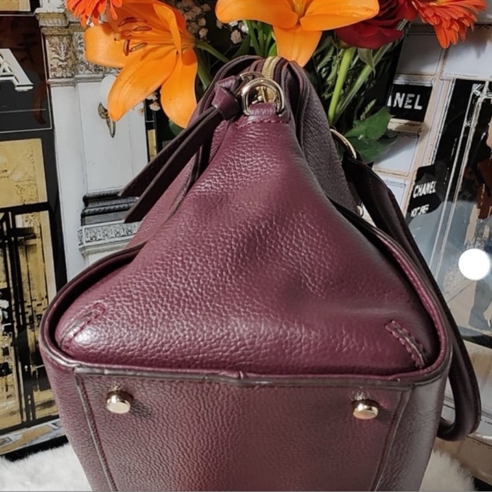 Kate Spade Plum Leather Satchel - Picture 7 of 11